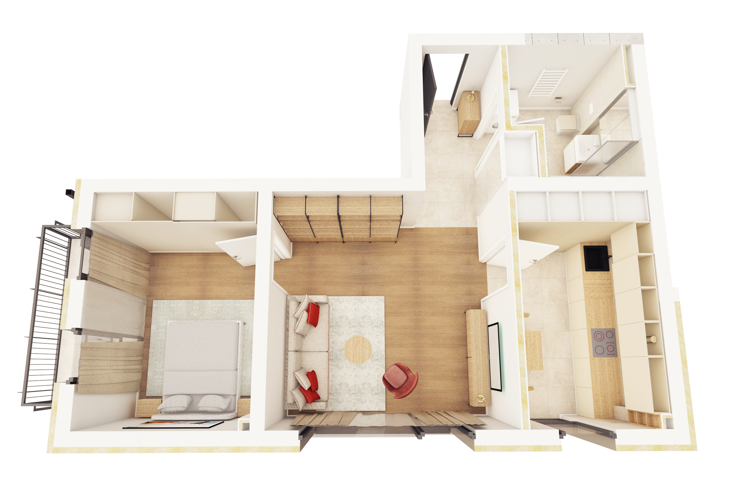 A06 - Apartament cu Două Camere și Balcon