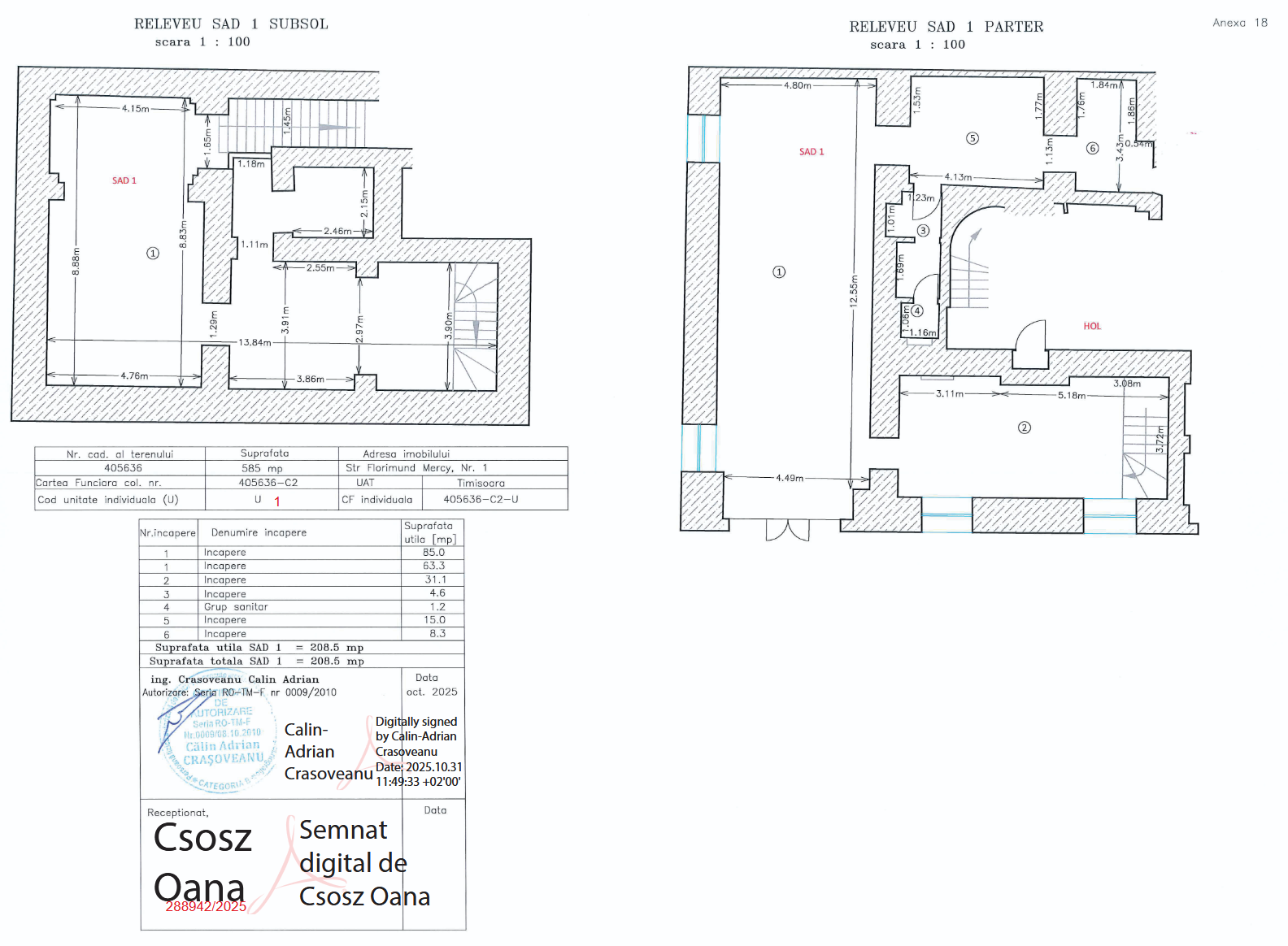 SAD 1 spațiu de birouri de închiriat Timișoara centru
