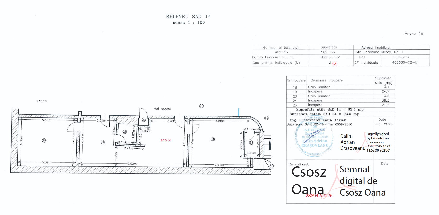 Spațiu birouri SAD 14 mansardă Timișoara centru vedere generală