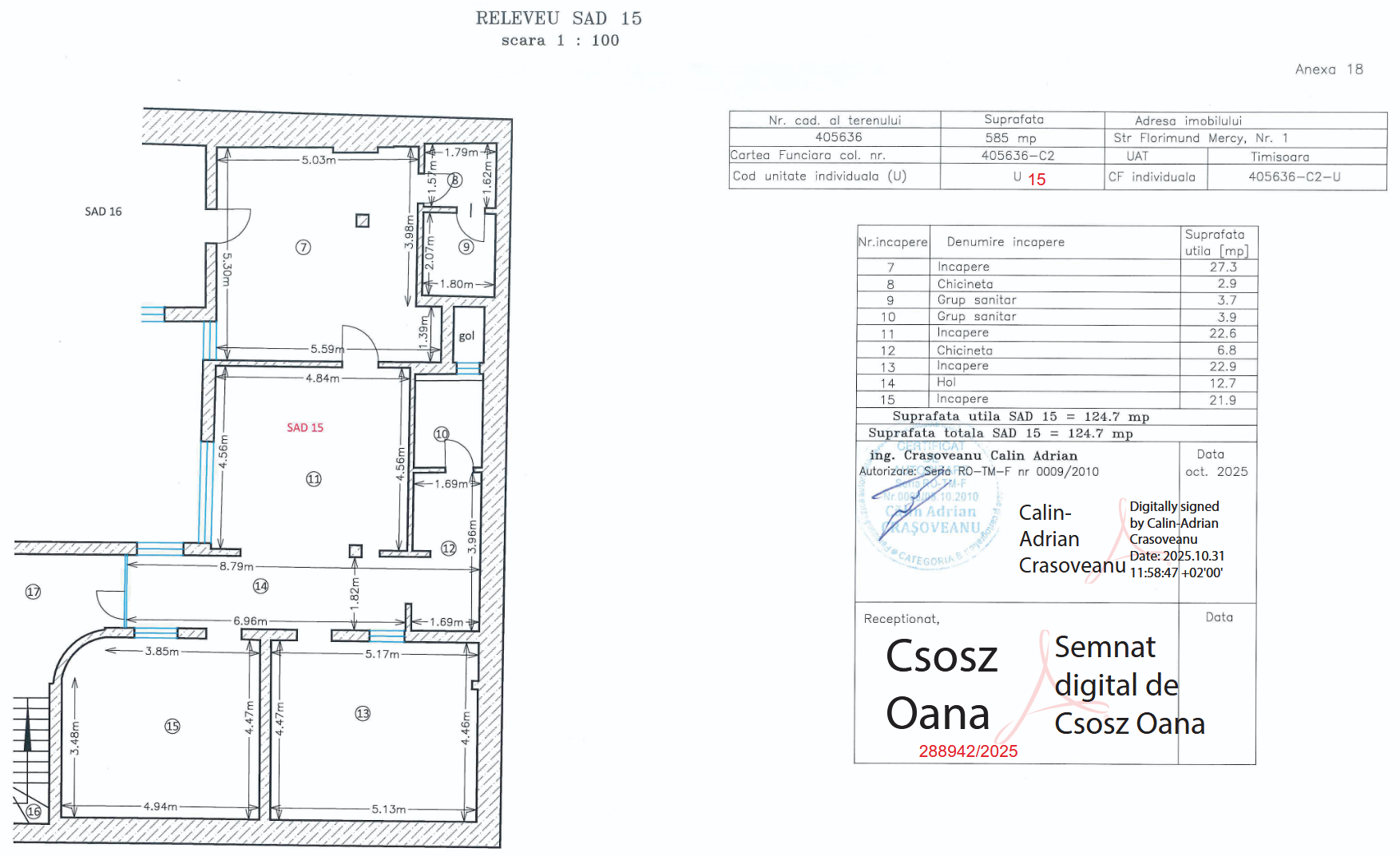 Spațiu birouri SAD 15 mansardă Timișoara centru vedere generală