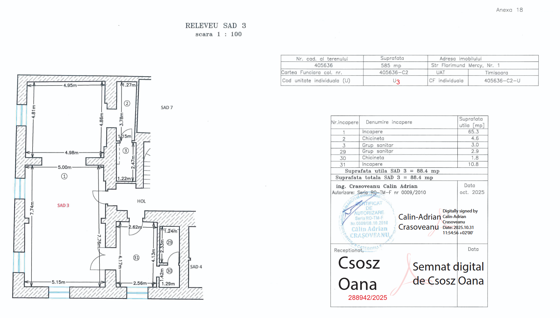 Spațiu birouri SAD 3 Timișoara centru vedere generală