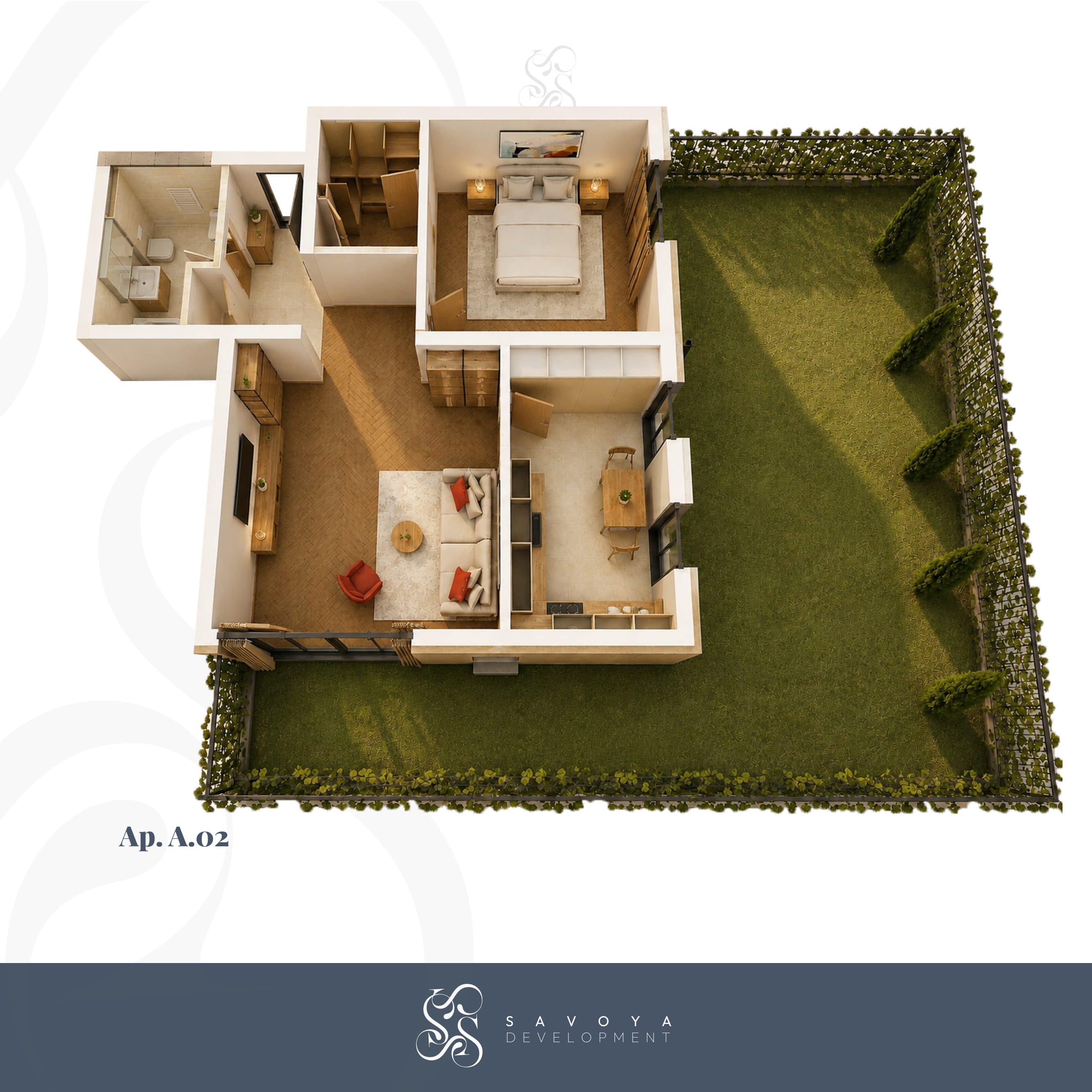 A02 - Apartament cu Două Camere și Grădină Mare