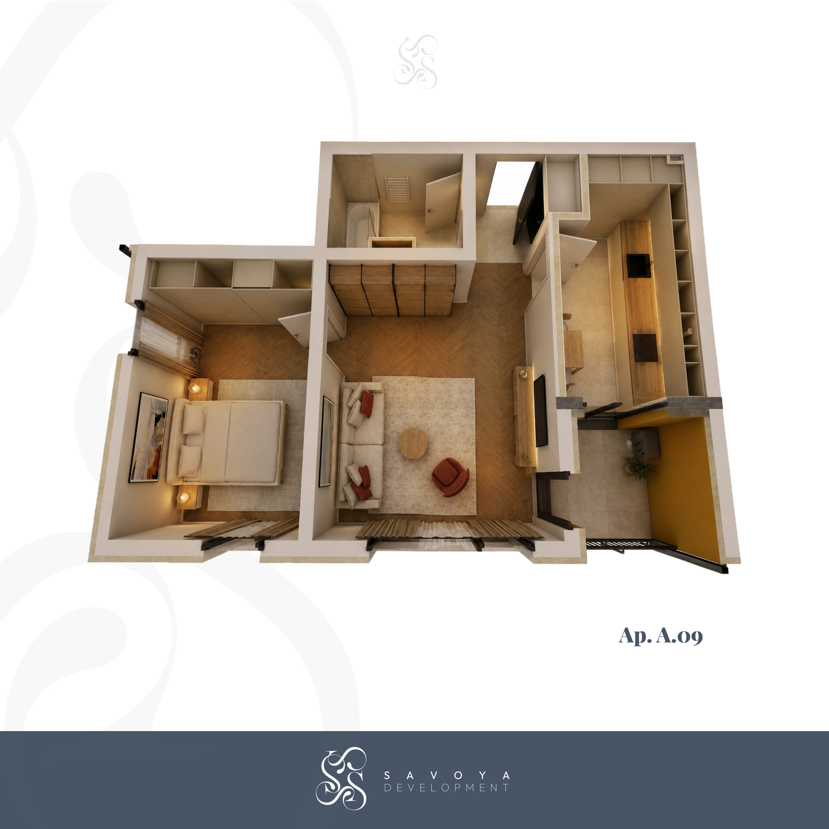 A09 - Apartament cu Două Camere și Balcon